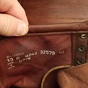 Larry Mahan Mens laceup brown boots